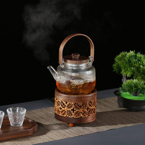 Walnut Wood Mini Electric Ceramic <b>Stove</b> 1L Smooth Cooktop For Tea Brewing And Boiling Water Kung Fu Tea Set Accessory - Product Image 3