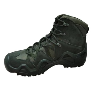 Bottes tactiques mi-hautes TSB08 vertes AK en cuir de vachette robustes pour la chasse et la randonnée - Product Image 2