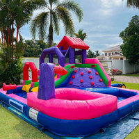 GMY Gonflables Maison commerciale gonflable Toboggan aquatique et piscine Dmuchaniec Aire de jeux extérieure pour enfants