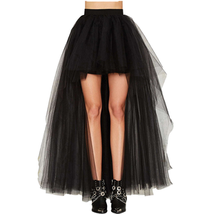 <span class=keywords><strong>Jupe</strong></span> <span class=keywords><strong>longue</strong></span> en <span class=keywords><strong>tulle</strong></span> noir pour <span class=keywords><strong>femme</strong></span> 2025, taille naturelle, respirante, écologique, style asymétrique, pour soirée, décontractée, punk, gothique, carnaval - Product Image 1