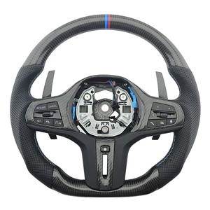 Volante Deportivo de Fibra de Carbono Perforada en Cuero, el Más Popular para BMW Serie G, M3 G20 G30 G80 M4 G82 M5 CS - Product Image 1
