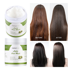 Mascarilla Capilar Profesional de Queratina Herbal Orgánica con Aceite de Álamo para Cabello Seco/dañado - Crema Hidratante y Reparadora - Product Image 1