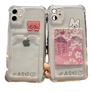 Cartoon Card Package Cute Transparent Card Sleeve Suitable For Iphone12pro 11 Mobile Phone Shell 78p Card Xs Couple