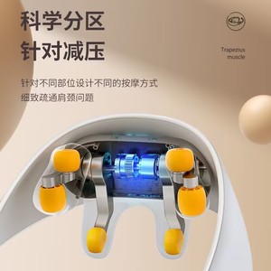 Masseur pour le cou et les épaules avec thérapie thermique pour soulager les muscles cervicaux et trapèzes, rechargeable par USB - Product Image 2