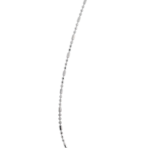 Collier personnalisable en platine Pt950 blanc mat à paillettes douces avec mini perles octogonales, accessoire unisexe décontracté à superposer, cadeau - Product Image 6