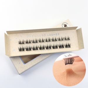 Vente en gros de nouveaux <span class=keywords><strong>faux</strong></span> cils pré-collés imperméables à l'eau auto-adhésifs pré-collés Nature Press on Cluster Lashes - Product Image 5
