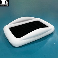 Lit de voyage gonflable épaissi pour tout-petits avec pare-chocs de sécurité/ensemble de matelas pneumatique pour enfants Eltow à 2 côtés avec barrières de lit pour le camping