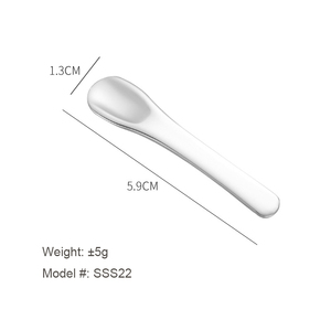 304 in acciaio inox personalizzare Logo in metallo cucchiaio cosmetico spatola crema per gli occhi applicatore cucchiaio per il viso - Product Image 3