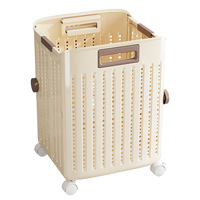 Panier à linge pliable multifonctionnel à suspendre, bac de rangement mural en plastique pour vêtements, literie et salle de bain