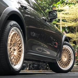 Jantes forgées rétro en deux parties en maille 6061-T6 avec lèvres usinées dorées pour Volvo BMW Audi <span class=keywords><strong>Station</strong></span> <span class=keywords><strong>Wagon</strong></span> - Product Image 5
