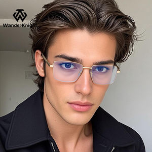 إطارات نظارات معدنية جديدة للرجال موديل 2025 77008، تصاميم كلاسيكية للأعمال، إطارات نظارات مضادة للضوء الأزرق - Product Image 1