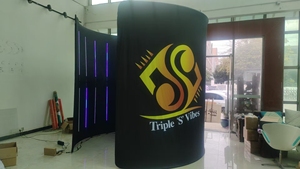 Vente directe usine : Cabine photo 360 avec enclos, toile de fond, éclairage LED RGB et caméra pour vidéo 360 - Product Image 5