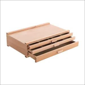 4 Drawer Wood Artist Supply Storage Box