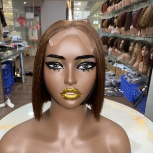 <b>Short</b> Bob <b>Wig</b> Wholesale SDD Bone Straight 4x4 Lace Closure Middle Part Vietnam Human Hair <b>Wigs</b> - Product Image 2