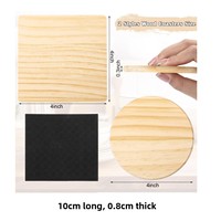 Design moderne et écologique pour enfants, tapis de peinture en copeaux de bois, fait à la main, rond, solide et isolé, napperon