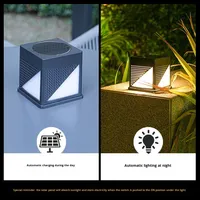 Lampe de pilier de clôture de jardin extérieure de style européen nouvelle lampe frontale de colonne solaire à LED pour l'éclairage de pilier de porte de clôture de cour