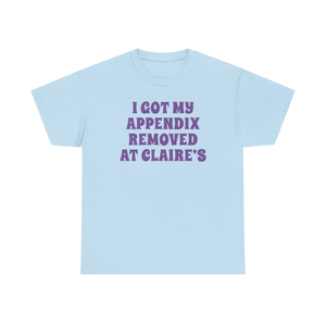 Camiseta con meme divertido de 'Eliminé mi apéndice' de Claire, camiseta 'Cringe', regalo de broma - Product Image 3