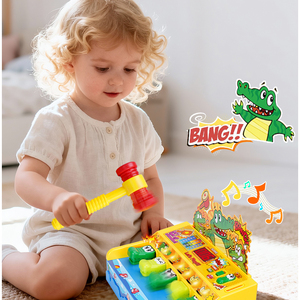Juego Educativo Eléctrico FiveStar, Juguete de Golpear al Cocodrilo y al Topo, para Niños de <span class=keywords><strong>5</strong></span> a <span class=keywords><strong>7</strong></span> Años, Entrenamiento de Manos, Puntuación, Música y Luces - Product Image 2