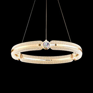 Lustre LED moderne en or, <span class=keywords><strong>luminaire</strong></span> suspendu à 1 anneau, style nordique de luxe, <span class=keywords><strong>luminaire</strong></span> de plafond pour salle à manger, salon, chambre à coucher - Product Image 1