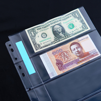 Archivalpro Hojas de Almacenamiento de Carga Superior de Material PP con 1/2/3/4 Bolsillos, Hojas de Recambio para Carpeta, Hoja Transparente, Álbum para Colección de Monedas