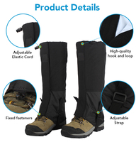 Guêtres tactiques imperméables et portables en polyester 1L coupe-vent anti-serpents pour la chasse, la randonnée et les excursions