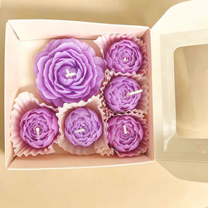 Juego de Velas Creativas en Forma de Rosa y Peonía, Regalo Ideal para el Día de San Valentín, Decoración Romántica para el Hogar - Product Image 3