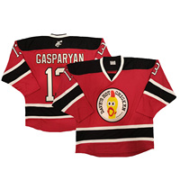 Maillot de hockey des chefs à broderie unie Maillot de hockey sublimé personnalisé Maillot de hockey de l'équipe