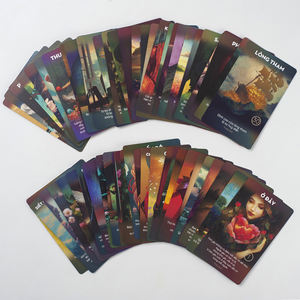 Impression personnalisée en usine de jeux de cartes <span class=keywords><strong>Oracle</strong></span> dorées, objets spirituels, affirmations positives quotidiennes pour adultes, cartes de tarot personnalisées avec boîte à rabat - Product Image 5