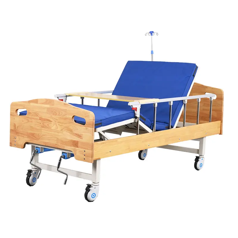 Mới bằng gỗ ĐÔI LẮC y tế điều chỉnh giường nhà dưỡng lão bệnh viện chăm sóc tại nhà điều dưỡng Giường Y Tế