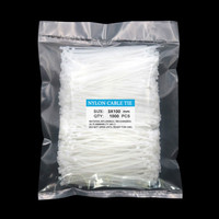 Juego de Bridas para Cables de Alta Resistencia a la Tracción de 200 mm x 3,5 mm, Bridas de Nailon Reciclado de Buena Calidad