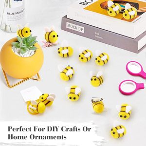 Ornamenti decorazioni per la casa lana gialla bumble bambini feltro di lana forma artigianale ciondolo orecchio fai da te tornante feltro palla ape - Product Image 4