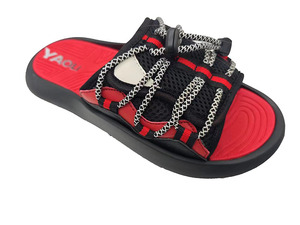 YAOLI fábrica más nuevos diseños de moda suelas gruesas textil superior al aire libre zapatillas deslizantes para hombres - Product Image 5