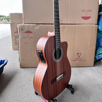 Aiersi Brand Factory Price Wholesale All Mahogany Nylon String 39 Inch Electric Classical Guitar with 7545 Pickup