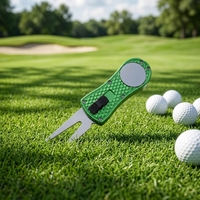 Nouvel Outil de Réparation de Divots Pliant en Aluminium Coloré pour Hommes, Accessoire de Golf de Luxe en Métal, Type Couteau à Rabats