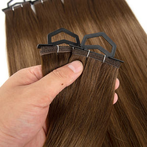 Наращивание волос Remy русский монгольский 100 натуральный русский волнистый девственный славянский Невидимый плоский уток - Product Image 4