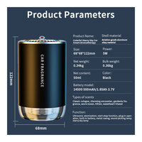 Diffuseur d'arôme de pulvérisation intelligent en alliage Portable de luxe diffuseur d'arôme d'huile essentielle de voiture de type C rafraîchir l'air de la maison