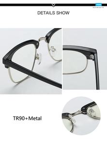 アイウェア 5009 目の保護 ブルーライトカット 安全メガネ 韓国スタイル TR90 ビッグフレーム 度付きメガネ - Product Image 4