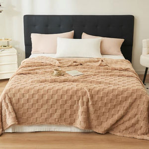 Accogliente coperta in pile Jacquard a scacchi moderna Super morbida, coperta per divano, coperta da viaggio per casa