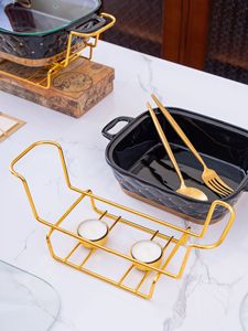 Plateau de cuisson en céramique <span class=keywords><strong>rectangulaire</strong></span> moderne nordique pots de soupe et de bouillon de luxe avec bougie chauffée pour ménage et restaurants - Product Image 5