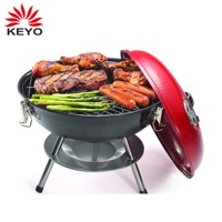Keyo Amazon 14 Inch Outdoor Indoor Black Mini Camping Houtskool Draagbare Bbq Grill