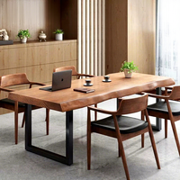 Ensemble bureau et chaise multifonctionnel en bois massif minimaliste pour le bureau, la maison, la formation et l'étude