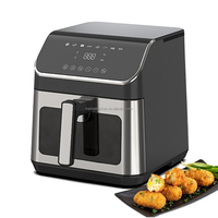 Appareil de cuisine intelligent 8L 10L Friteuse numérique avec vitre Friteuse