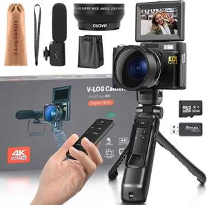 Caméra numérique 4K, caméscope pour vlog, YouTube Vlogging, enregistreur WiFi 48MP, zoom 16x - Product Image 3
