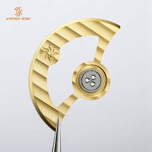 Rotor de montre personnalisé Mouvement Miyota 9015 Finition de meulage en laiton Mouvement automatique de montre Marteau Conception originale Rotor de mouvement d'usine - Product Image 4