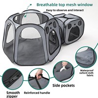 Grande tente pliable imperméable et respirante pour chat, enclos portable pour animaux de compagnie toutes saisons, utilisable en intérieur/extérieur, idéale pour appartement