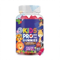 Gommes probiotiques pour enfants 5 milliards de UFC, saveur fraise, 60 unités