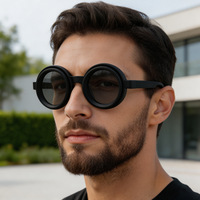 Nouvelles Lunettes de Soleil Rondes Ajustables ND pour Hommes, Monture Complète, Zoom Rotatif, Protection UV400 Polarisée, Haut de Gamme, Extérieur