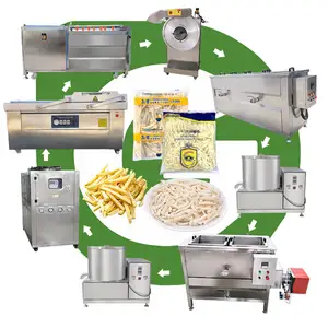 Semi-Automatische Frites Half Proces 50Kg/Uur Maken Machine Prijs Kleinschalige Knapperige Aardappelchip Productlijn In India