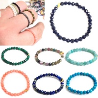Pierre naturelle Agate Cristal Quartz Zircon 2-3mm Multi Faced Brillant Perle Anneau Bijoux Cadeaux Convient aux Hommes et aux Femmes