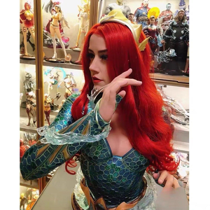 Nueva llegada: Escultura de resina, busto de Mera de pelo rojo, estatua de tamaño real del superhéroe <span class=keywords><strong>Aquaman</strong></span> para colección. - Product Image 6